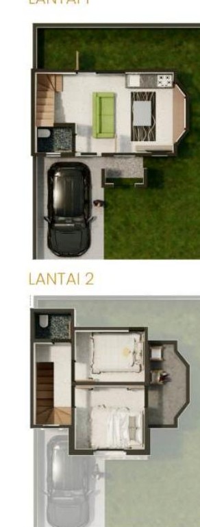Ayodya Tipe Lyra - denah lantai 1 dan 2
